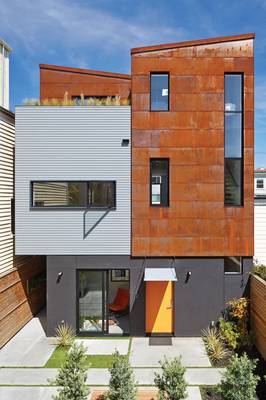 Contrasting Corten Steel Facade: A Contemporary Solution for an Individual House