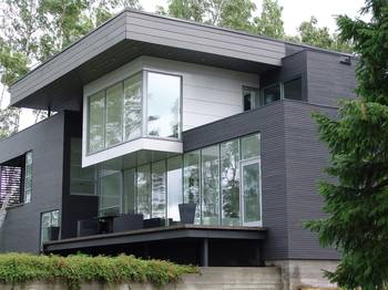 Contemporary style of cottage facade