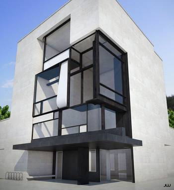 House with grey parts