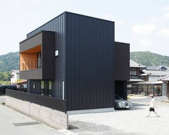 Country house with balcony