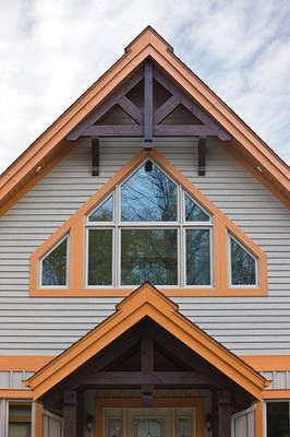 Cladding with gables on facde