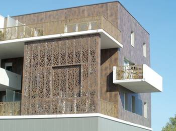 Decoration of panels facade