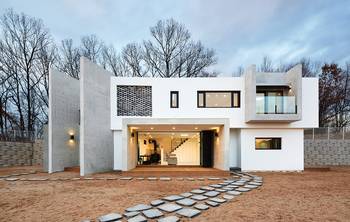Beautiful concrete country house