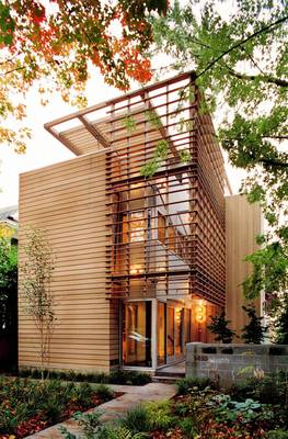 Beautiful wood planks house