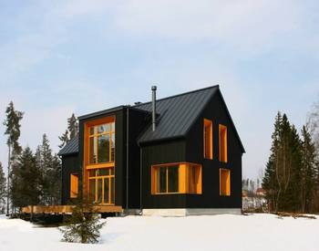 Cladding of siding country house