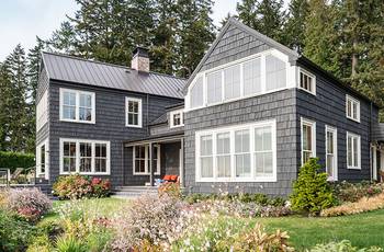 Windows on country house