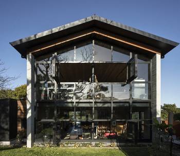 Photo of glass country house