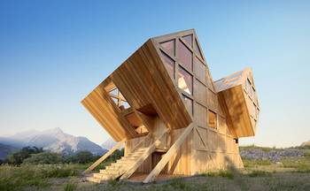Photo of wood planks house