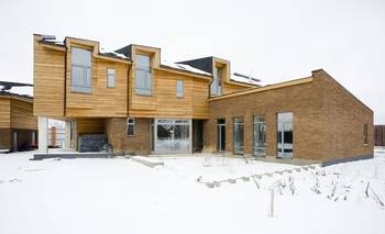 Example of wood planks country house
