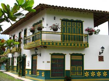 Artistic style of cottage facade