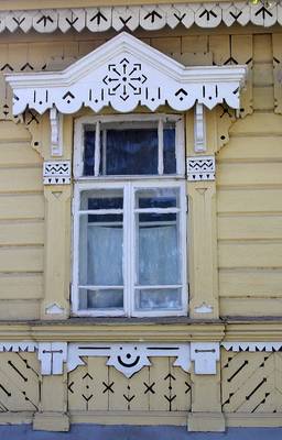 Details of white facade