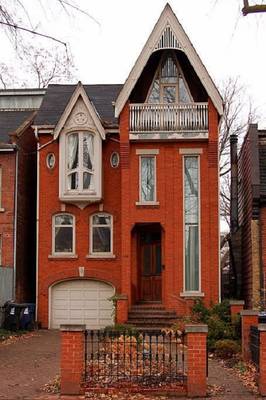Gothic style of cottage facade