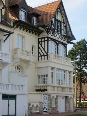 Deauville style of cottage facade