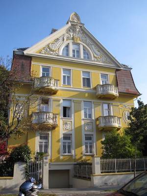 House with yellow parts