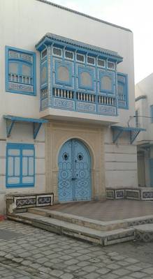 Blue facade