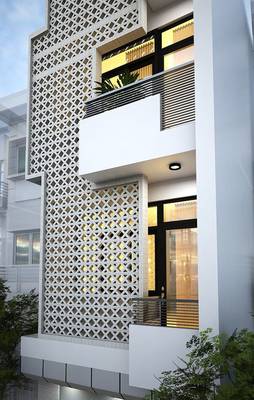 Example of facade design with fences