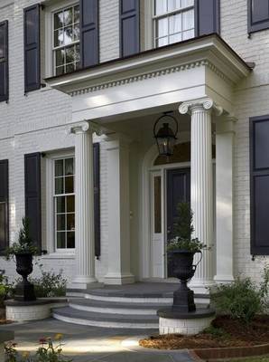 Pillars on country house