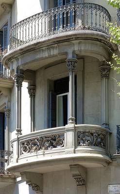 Example of balcony on house facade