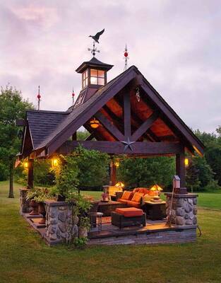 Gazebos on country house