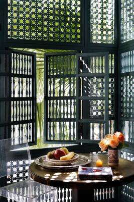 Country house photo with shutters