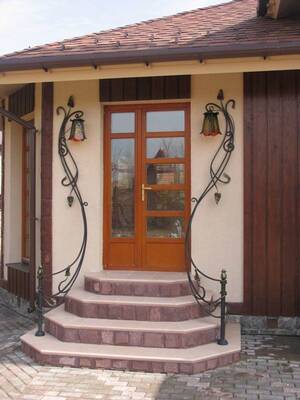Doors on country house