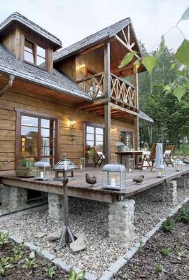 Chalet style of cottage facade