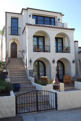 Example of stucco country house