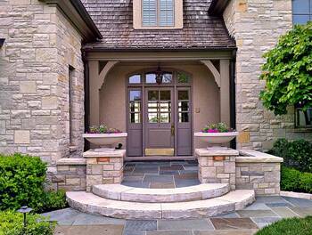Country house with doors
