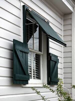 Shutters on country house