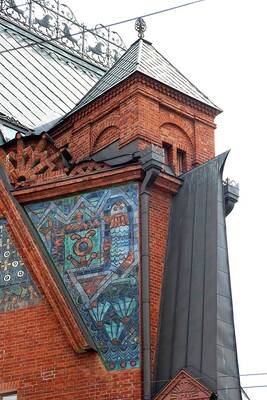 Details of house in Art Nouveau style