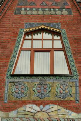 House facade with windows