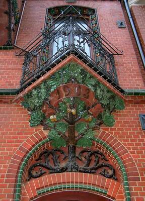 Photo of red facade