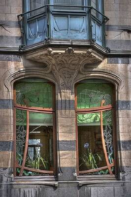 Country house with stained glass