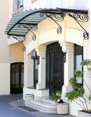 Pillars on country house