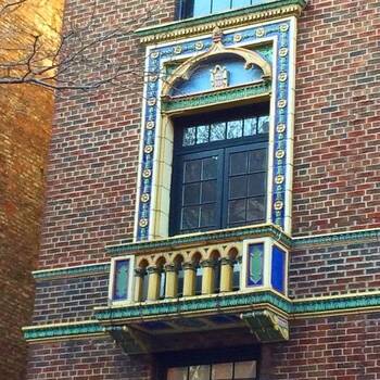 Balcony on country house