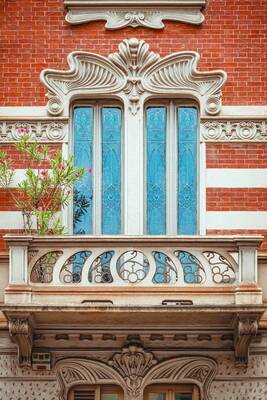 Example of balcony on house facade