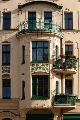 Country house with balcony