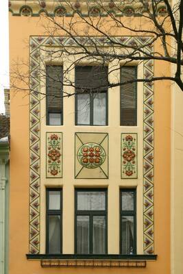 Details of house in Art Nouveau style