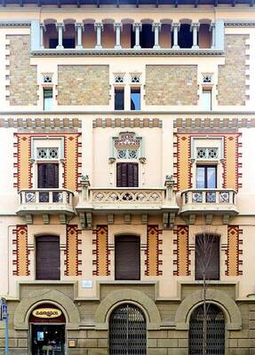 Facade decoration in Art Nouveau style