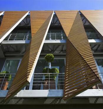 Facade decoration with balcony