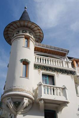 Country house with balcony