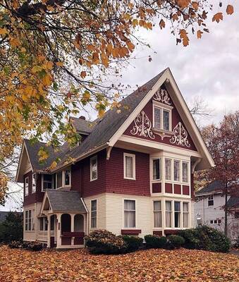 Purple finish of house