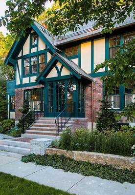 Facade decoration in Tudor style