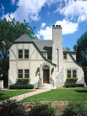 Facade decoration in Tudor style