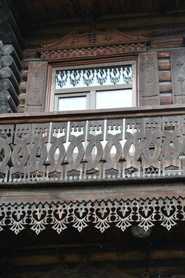 Country house with balcony