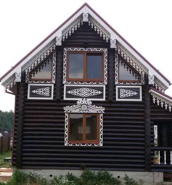 Facade in Russian Mansion style