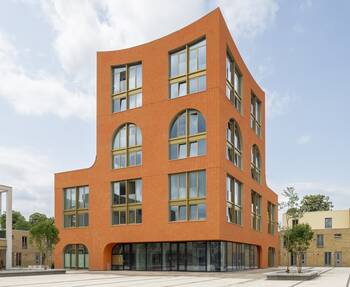 Example of orange facade