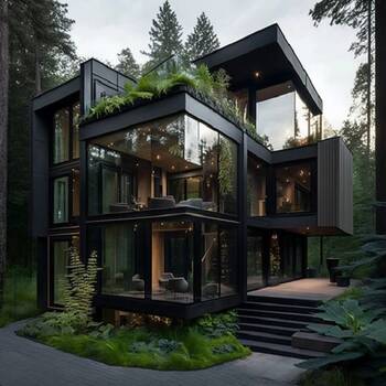 House with black parts