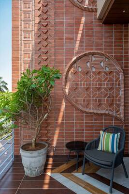 Example of balcony on country house