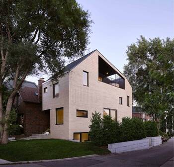 Elegant facade of country house